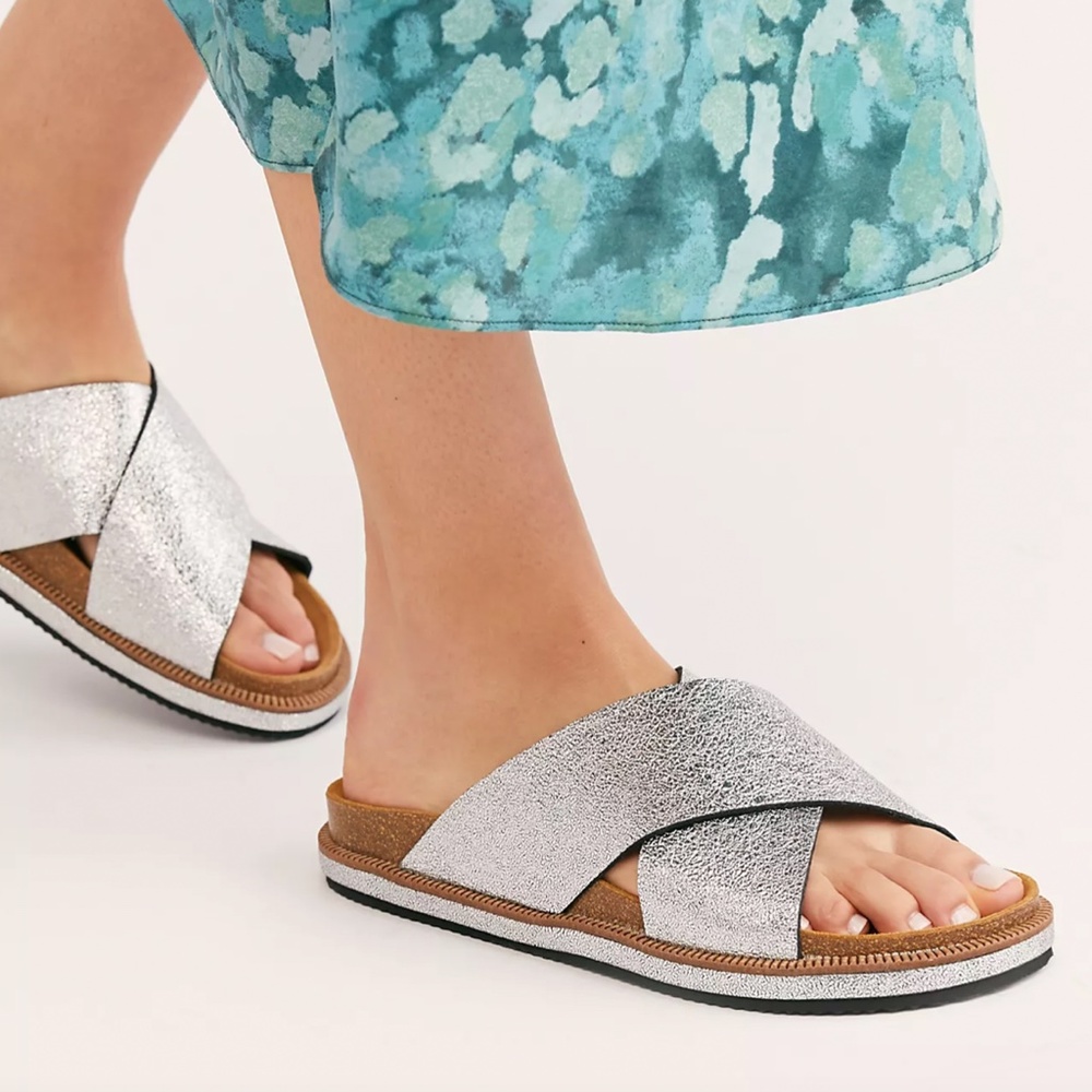 NEW Free People Sidelines Footbed Sandals size 6